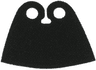 Minifigure Cape Cloth, Very Short, Rounded Triangle Neck Cut - Spongy Stretchable Fabric