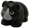 Guinea Pig, Friends Style with Bright Pink Nose and Mouth, Black Eyes with Dark Bluish Gray Contour Right Eye and White Muzzle Pattern (Lucky)