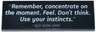 Tile 2 x 6 with '"Remember, concentrate on the moment. Feel. Don't think. Use your instincts." - QUI-GON JINN' Pattern