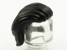 Mini Doll, Hair Mid-Length, All Swept to Right Side, Hole on Top - Flexible Rubber