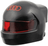 Minifigure, Headgear Helmet Formula 1 with Molded Trans-Red Visor and Printed Red 4 Circles Audi Logo Pattern