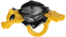 Minifigure Armor Shoulder Pads and Scarf with Molded Pearl Gold Dragon Head, Tail and Scabbard for 2 Katanas Pattern
