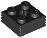Brick, Modified 2 x 2 x 2/3 Ribbed with Axle Hole