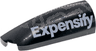 Slope, Curved 4 x 1 Left with White 'Expensify' Logo and Silver Dots Pattern