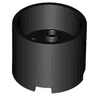 Brick, Round 3 x 3 x 2 with Recessed Center and Axle Hole
