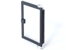 Door 1 x 4 x 5 Right with Fixed Trans-Clear Glass