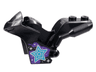 Motorcycle Fairing, Stuntz Sport Bike Tapered Front with Medium Azure, Dark Pink, and Silver Stars Pattern