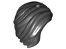 Minifigure, Hair Mid-Length, All Swept to Right Side, Hole on Top - Hard Plastic