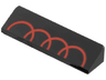 Slope 30 1 x 4 x 2/3 with 4 Red Overlapping Semi Circles Audi Logo Pattern