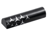 Slope, Curved 1 x 4 x 2/3 Double with Silver Mercedes-Benz Logo Repeating Pattern Model Left Side