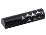 Slope, Curved 1 x 4 x 2/3 Double with Silver Mercedes-Benz Logo Repeating Pattern Model Right Side