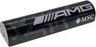 Slope, Curved 1 x 4 x 2/3 Double with White 'AMG' and 'MSC' Logos and Silver Dots Pattern Model Left Side