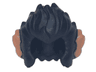 Minifigure, Hair and Sideburns, Swept Back and Spiked with 6 Nougat Ears Pattern