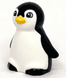 Duplo Penguin Baby with Molded White Stomach and Face and Printed Yellow Beak and Black Eyes Pattern