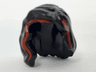 Minifigure, Hair Female Mid-Length with Part over Right Shoulder with Red Highlights Pattern
