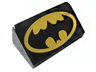 Slope 30 1 x 2 x 2/3 with Yellow Batman Logo Pattern (Head Facing Short End of Slope)
