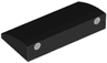 Slope, Curved 2 x 4 x 2/3 with Bottom Tubes with 2 Silver Dots with Light Bluish Gray Outline Pattern