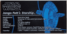 Tile 8 x 16 with Bottom Tubes, Textured Surface with Star Wars Jango Fett's Starship Pattern