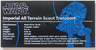 Tile 8 x 16 with Bottom Tubes, Textured Surface with Star Wars Imperial All Terrain Scout Transport Pattern