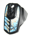 Hero Factory Armor with Ball Joint Socket - Size 4 with Medium Azure Stripes and Orange Spots Beast Scales Pattern