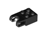 Technic, Brick Modified 2 x 2 with Ball Socket and Axle Hole - Straight Forks with Round Ends and Open Sides