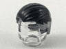 Minifigure, Hair Combed Front to Rear with Light Bluish Gray Temples and Back Pattern