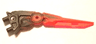 Hero Factory Weapon, Claw / Spike with Marbled Trans-Red Pattern - Flexible Rubber