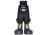Mini Doll Hips and Trousers Cropped with Pearl Dark Gray Boots with Gold Laces Pattern - Thick Hinge
