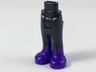 Mini Doll Hips and Trousers with Back Pockets with Dark Purple Boots with Jagged Edges Pattern - Thick Hinge