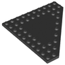 Wedge, Plate 10 x 10 Cut Corner with no Studs in Center
