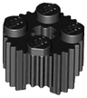 Brick, Round 2 x 2 with Axle Hole and Grille / Fluted Profile