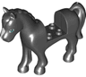 Horse, Mini Doll Style with 2 x 2 Cutout with Dark Turquoise Eyes, Dark Bluish Gray Eyebrows and White Blaze Pattern
