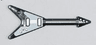Minifigure, Utensil Musical Instrument, Guitar Electric 'Flying V' with White Pickguard Pattern
