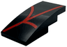 Slope, Curved 4 x 2 with Red Lines / Spider Web Pattern Model Right Side