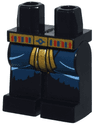 Hips and Legs with Torn Rags, Gold Loincloth, and Belt with Dark Blue and Red Stripes Pattern