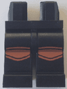 Hips and Legs with Reddish Brown Knee Pads Pattern