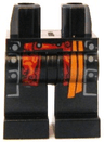 Hips and Legs with Side Buttons and Red and Orange Vest and Sash Pattern