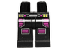 Hips and Legs with Dark Pink Leg Protection and Knee Pads, Silver Belt Pattern