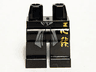 Hips and Legs with Gray Sash and Gold Asian Characters Pattern