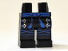 Hips and Legs with Blue Sash, Knee Wrappings, and Straps with Silver Buckles Pattern