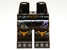 Hips and Legs with Gold Belt Buckle and Raven Knee Pads, Dark Purple Feathers and Dark Bluish Gray Talons Pattern