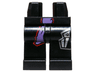 Hips and Legs with Purple Sash and Silver Mechanical Pattern