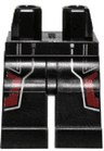 Hips and Legs with Silver and Dark Red Coattails Outline Pattern (Ant-Man)