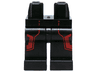 Hips and Legs with Dark Red Coattails Outline Pattern