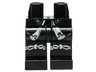 Hips and Legs with White and Silver Sash Ends and White Knotted Knee Straps Pattern