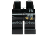 Hips and Legs with Dark Bluish Gray and Gold Sash and Dark Bluish Gray Knotted Knee Straps Pattern