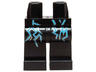 Hips and Legs with Dark Azure and Silver Lightning Pattern