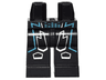 Hips and Legs with Robot Armor with Medium Azure and Silver Lines and Volume Levels Pattern
