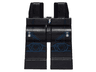 Hips and Legs with Dark Blue Seams and Knee Pads and Silver Zipper Pulls Pattern