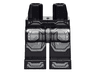 Hips and Legs with Pearl Dark Gray and Silver Armor Knee Pads and Boots Pattern